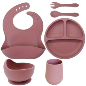 Set De Vajilla Silicona para Bebés x6